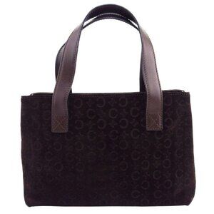 CELINE Handbag Dark brown x Silver Women Authentic secondhand